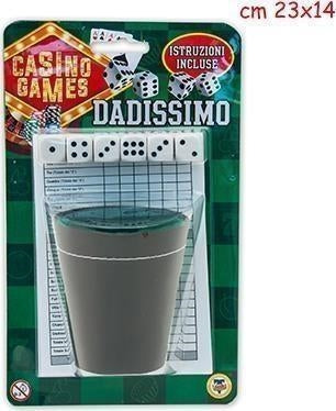 Teorema: Bicchiere In Pelle Con 6 Dadi Da Poker Window Box