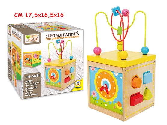 Teorema: Fatto Di Legno - Cubo Con Labirinto Montessori - Box