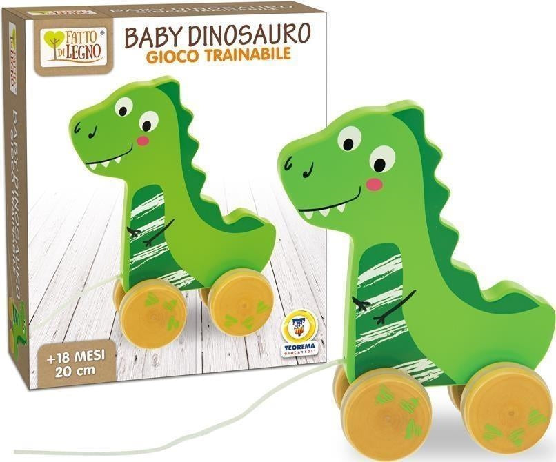 Teorema: Fatto Di Legno - Baby Dinosauro Trainabile 19Cm H. - Box