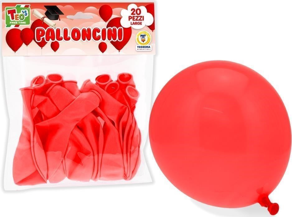Teorema: Teos - Palloncini Rossi 30 Cm 20 Pz - Busta