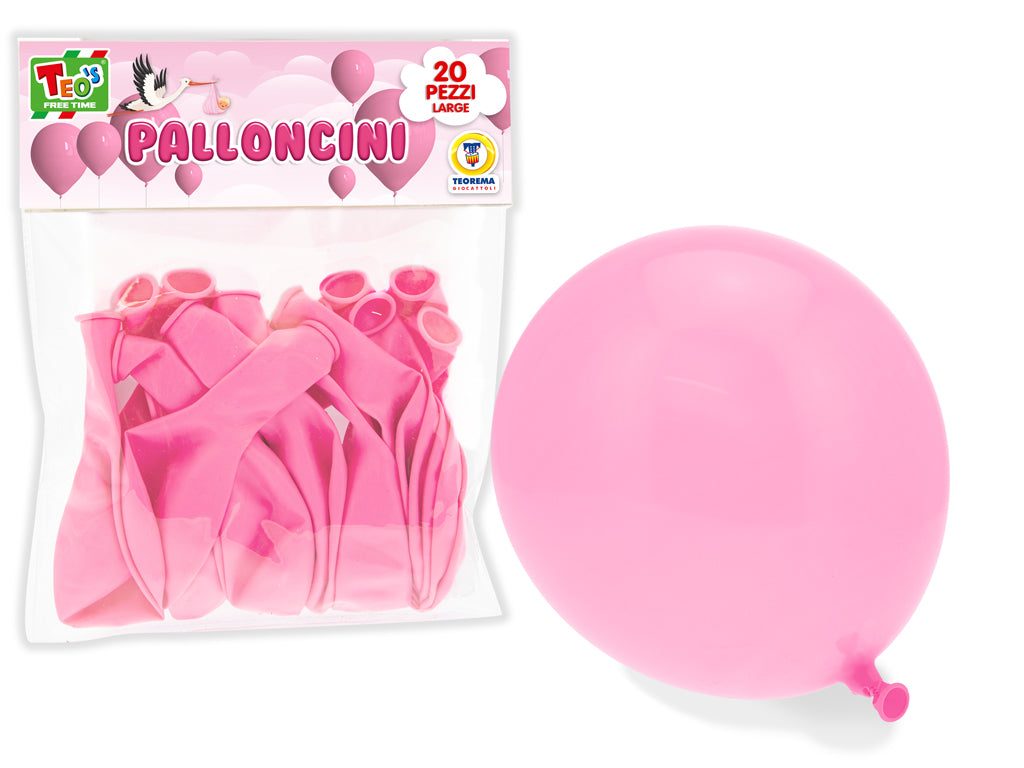 Teorema: Teos - Palloncini Rosa 30 Cm 20 Pz - Busta