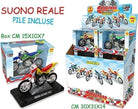 Teorema: Metal Kids - Moto Cross In Metallo C/Suono 12 Pz