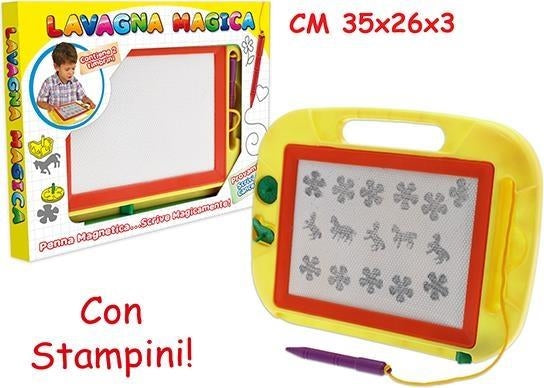 Teorema: Plastiart - Lavagna Magica 32X24 Cm Con Penna Magnetica E 2 Timbrini