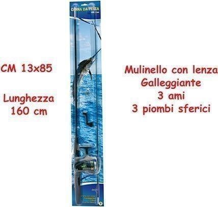 Teorema: Teosport - Canna Da Pesca C/Mulinello 160Cm