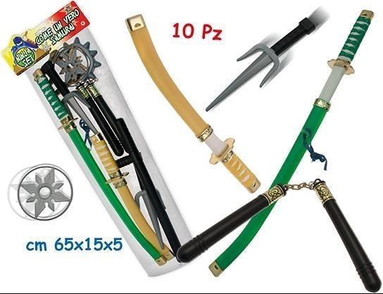 Teorema: Ninja Set Come Un Vero Samurai 10 Pz (Assortimento)
