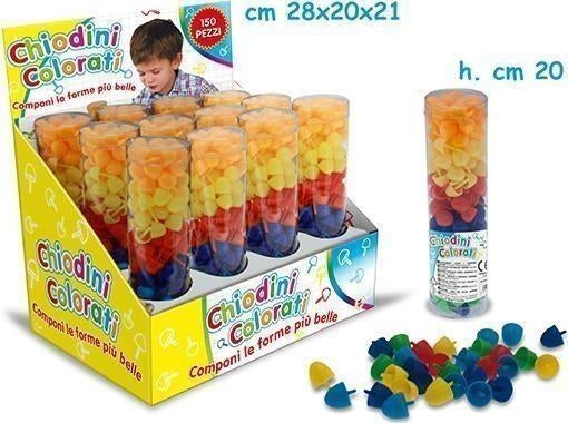Teorema: Plastiart - Chiodini Colorati In Tubo 150Pz