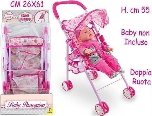 Teorema: Ciao Ciccio - Baby Passeggino In Metallo 2 Ass H. 55 Cm - Busta