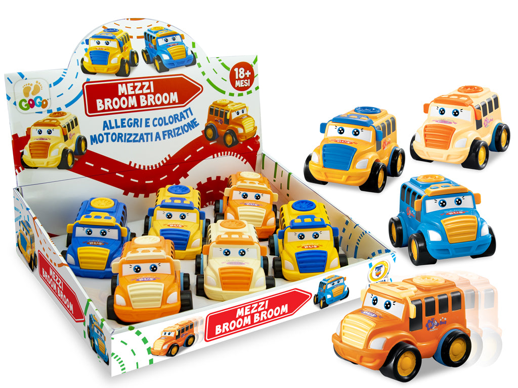 Teorema: Prima Infanzia Gogo - Mezzi Brum Brum Autobus A Frizione (Assortimento)