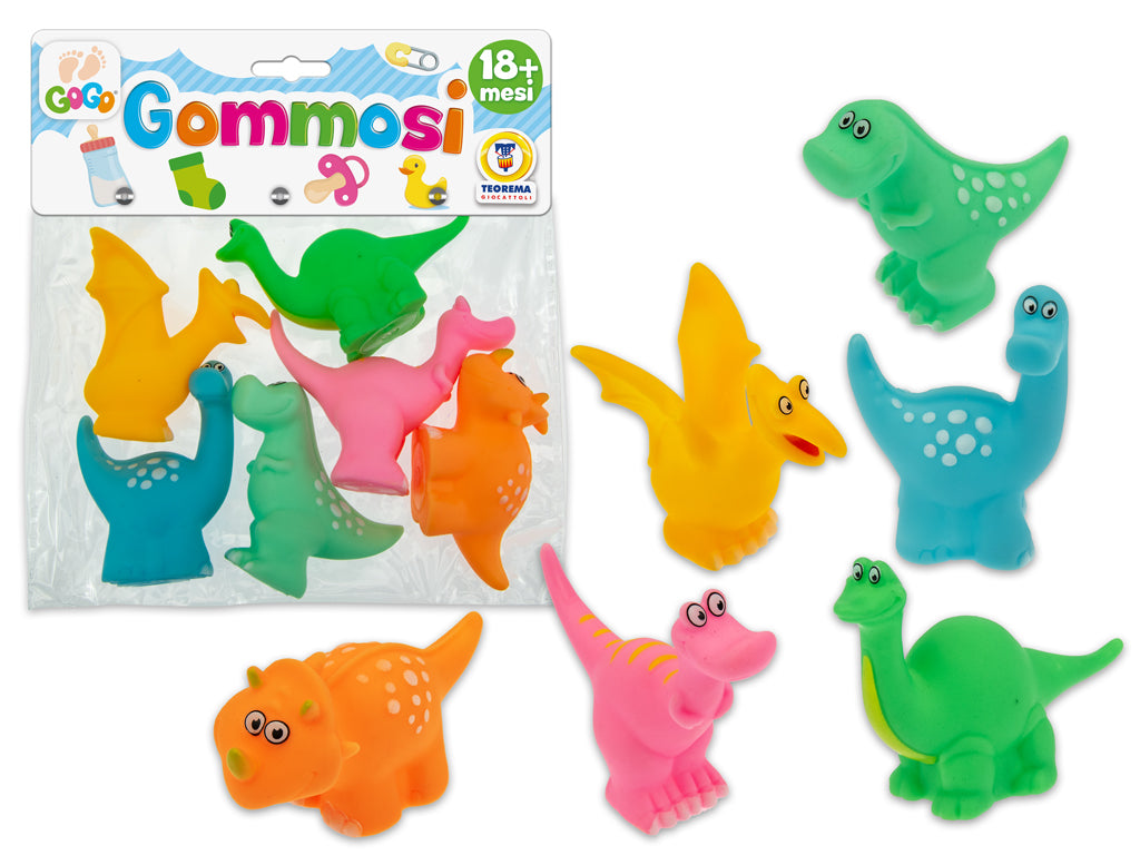 Teorema: Gogo - Gommosi Dinosauri Funny 6 Pz - Busta