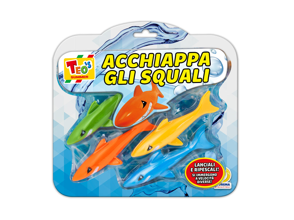 Teorema: Teo's - Acchiappa Gli Squali 5Pz Colorati - Blister