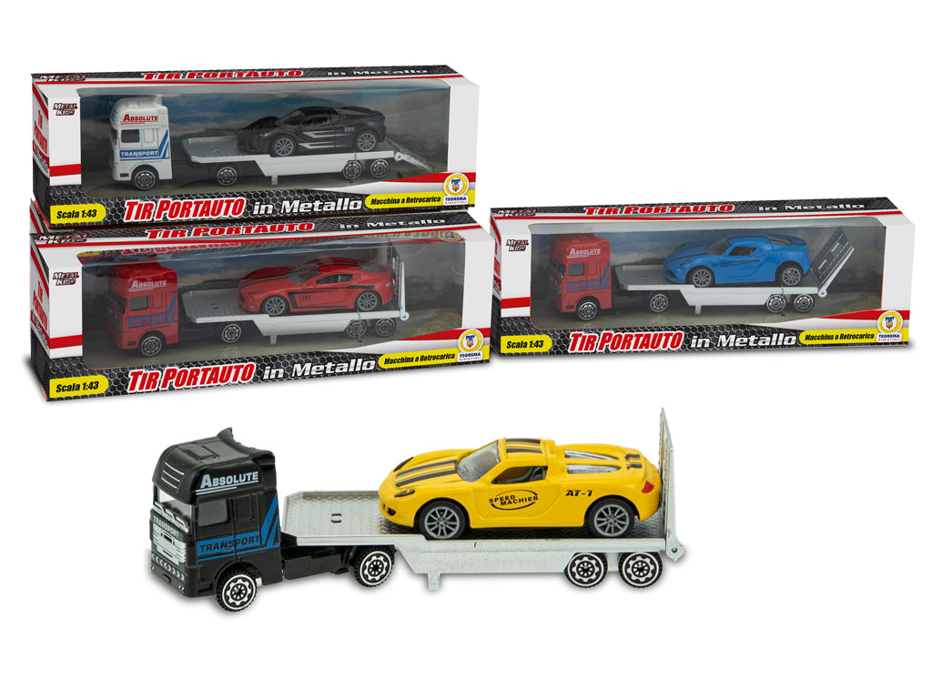 Teorema: Metal Kids - Camion Portauto Retroc. Scala 1:43 (Assortimento)