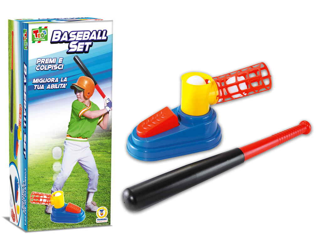 Teorema: Teo's - Set Baseball C/Lanciatore Mazza E Palline - Box