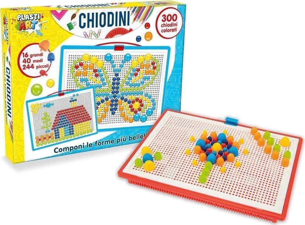 Teorema: Plastiart - Chiodini Colorati 300 Pz Piccoli E Grandi - Box