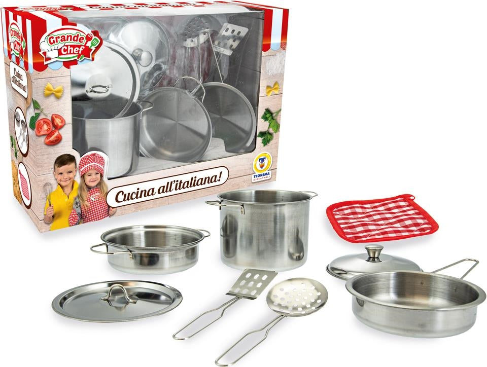 Teorema: Grande Chef - Set Pentoline In Metallo Con Presina8 Pz - Window Box