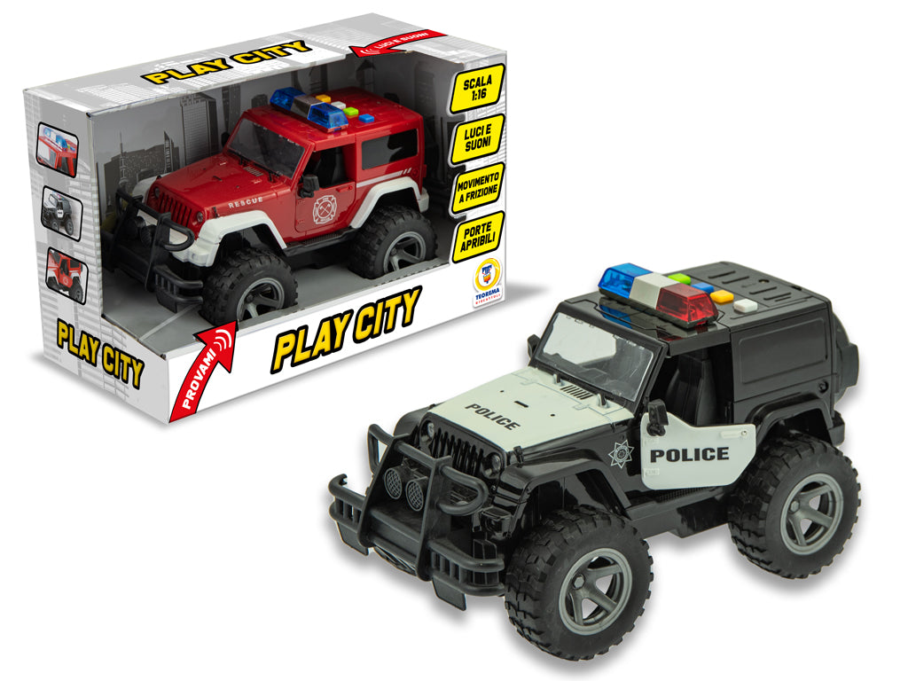 Teorema: Play City - Fuoristrada Pronto Intervento A Friz. Luci E Suoni Scala 1:16 (Assortimento)