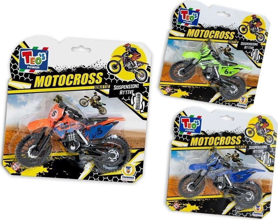Teorema: Teos - Motocross Scala 1:12 3 Col Ass - Blister