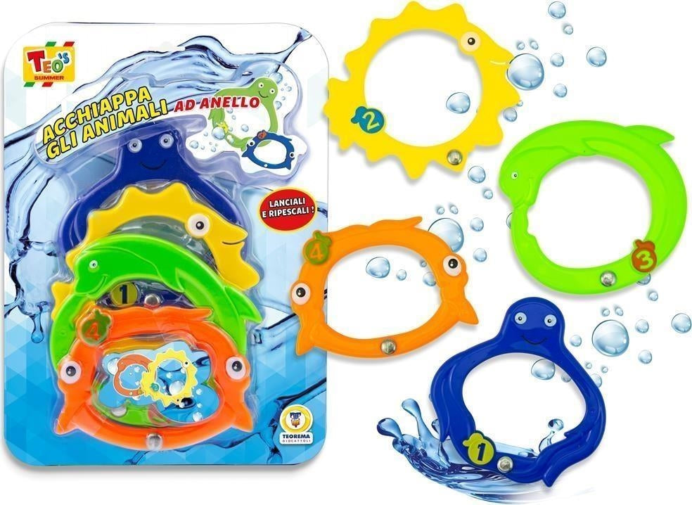 Teorema: Teos - Acchiappa Gli Anelli Animali Buffi 4 Pz - Blister