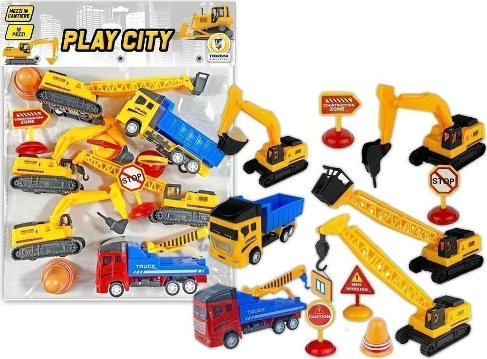Teorema: Teos - Playset Mezzi In Cantiere - Busta