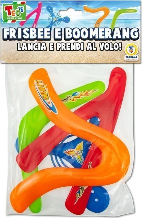 Teorema: Teos - Frisbee E Boomerang 4 Pz Colorati - Busta