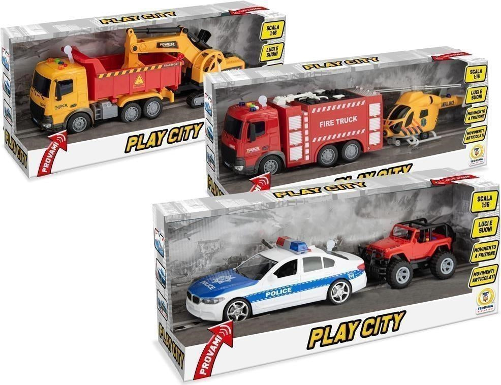 Teorema: Play City - Mezzi Pesanti Luci E Suoni Scala 1:16 E 1:32 (Assortimento)