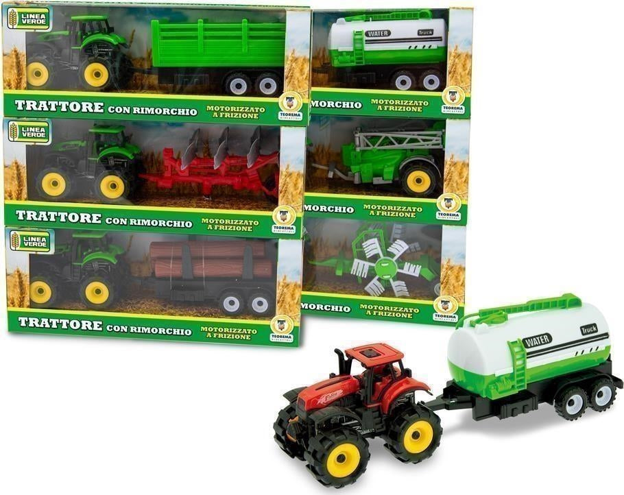 Teorema: Linea Verde - Trattore Con Rimorchio A Frizione (Assortimento)
