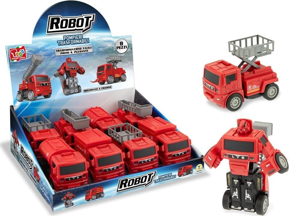 Teorema: Teo's - Camion Pompieri Robot A Frizione (Assortimento)