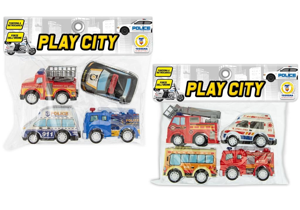 Teorema: Play City - Mezzi Pronto Intervento 4 Pz (Assortimento)
