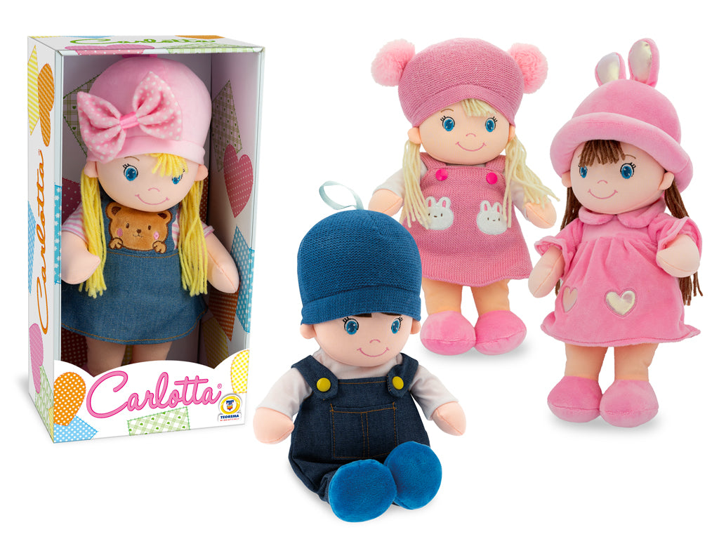 Teorema: Carlotta - Bambola In Pezza Con Cappello 35 Cm 4 Mdl Ass - Open Touch Box