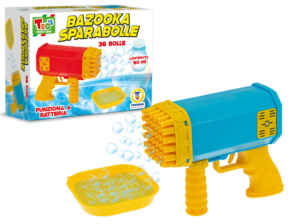 Teorema: Teo's - Pistola Sparabolle Di Sapone 36 Fori 50Ml 2 Colori - Box