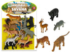 Teorema: Geo Nature - Animali Savana Rigidi 12 Pz Con Poster