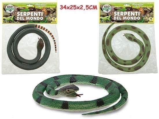 Teorema: Geo Nature - Serpente In Gomma 105 Cm 3 Col Ass - Busta
