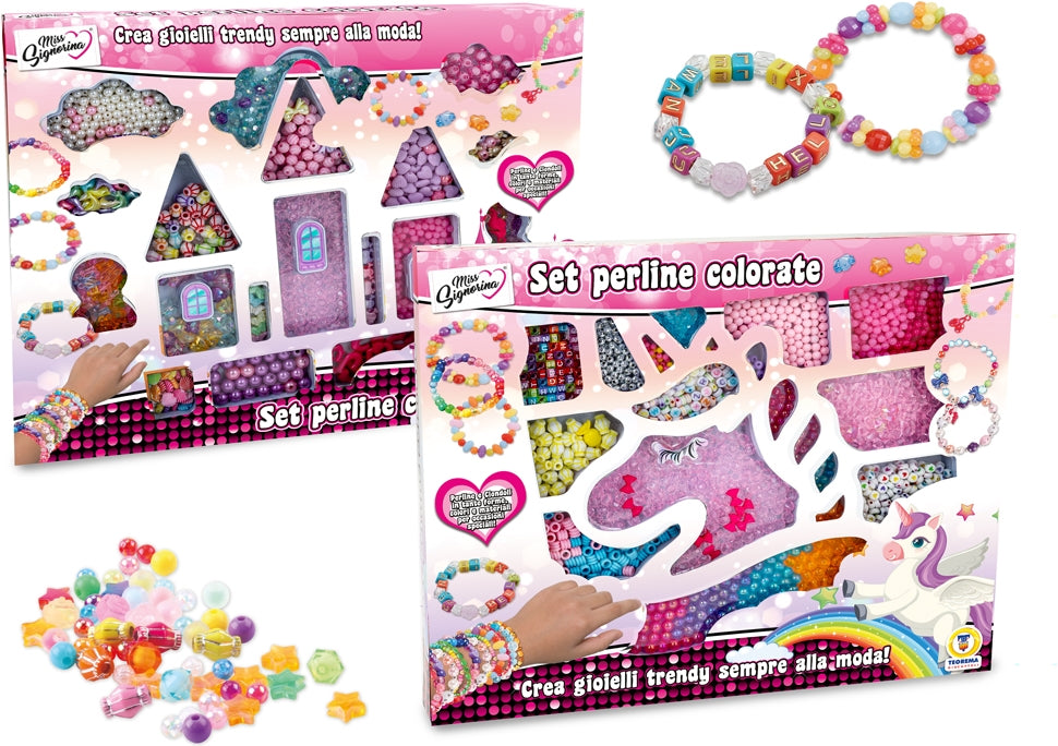 Teorema: Miss Signorina - Set Perline Unicorno E Castello 2 Ass - Window Box