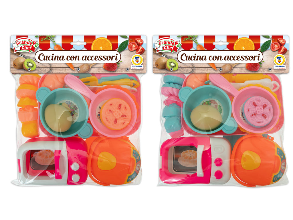 Teorema: Grande Chef - Set Cucina Con Mini Microonde 2 Mdl Ass - Busta