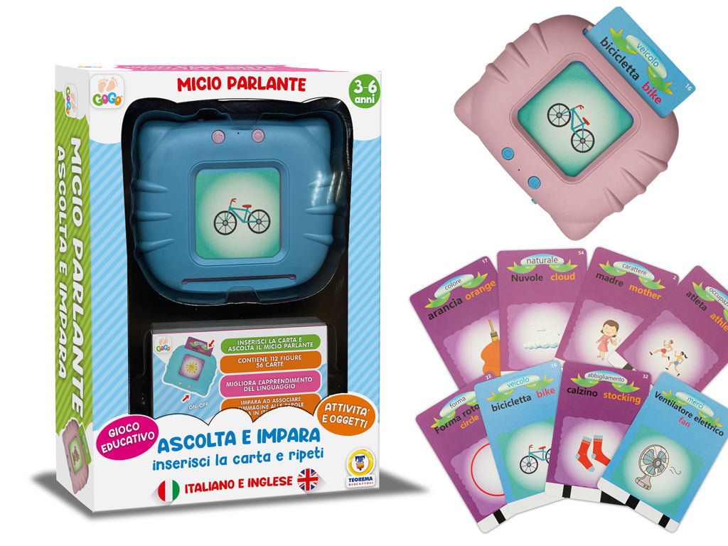 Teorema: Gogo - Lettore Educativo Ita Ing Schede Parlanti 56 Carte 112 Funzioni - Box