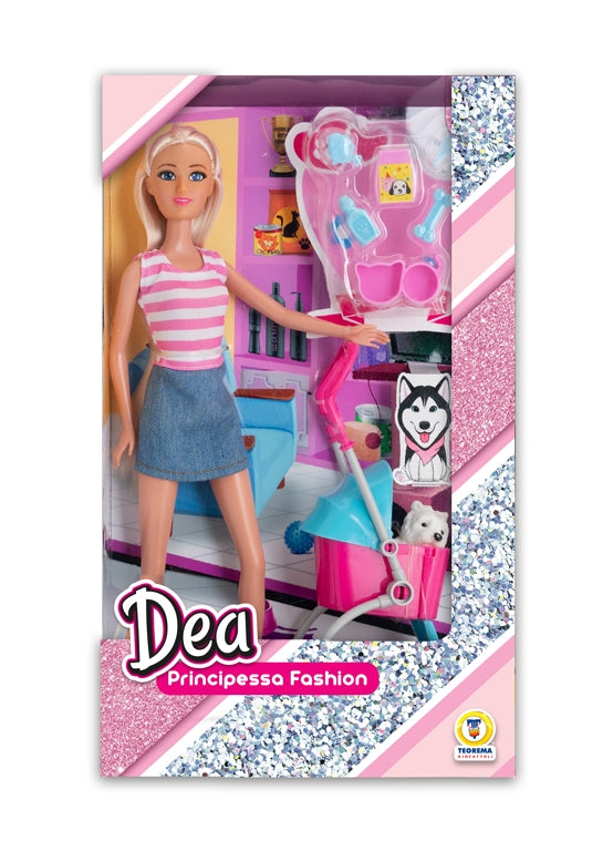 Teorema: Dea - Bambola 30 Cm Con Cucciolo A Passeggio 2 Mdl Ass - Window Box