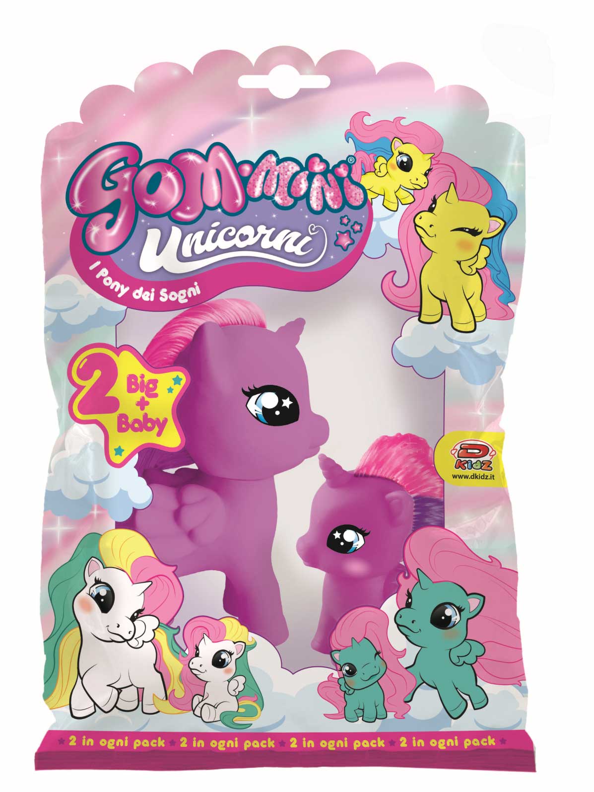 Dynit: Gom-Mini Unicorni Big + Baby (Assortimento)