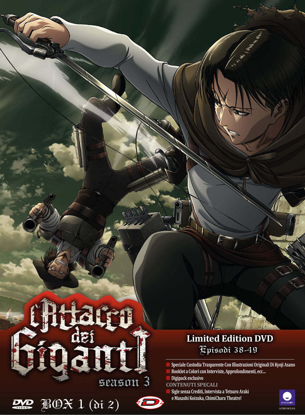 Attacco Dei Giganti (L') - Stagione 03 Box #01 (Eps 01-12) (3 Dvd) (Ltd Edition)