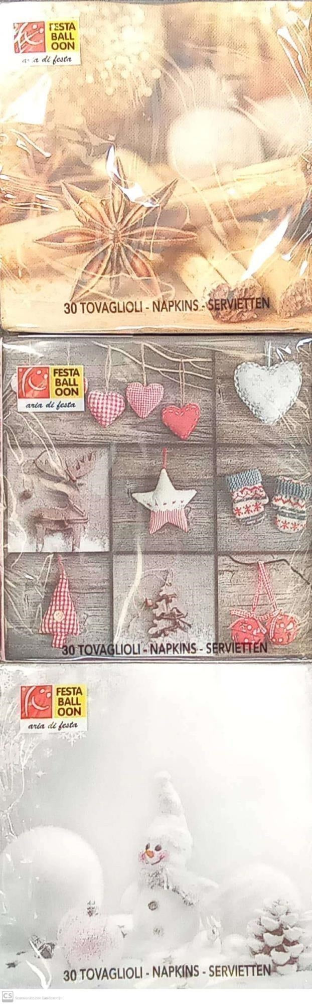 Giocoplast: 30 Tovaglioli Natale 38X38 Cm (Assortimento)