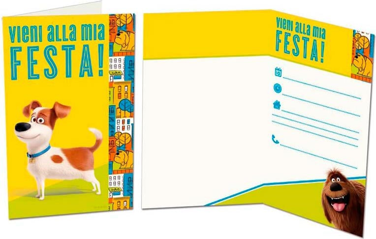 Secret Life Of Pets (The): 6 Inviti Con Busta