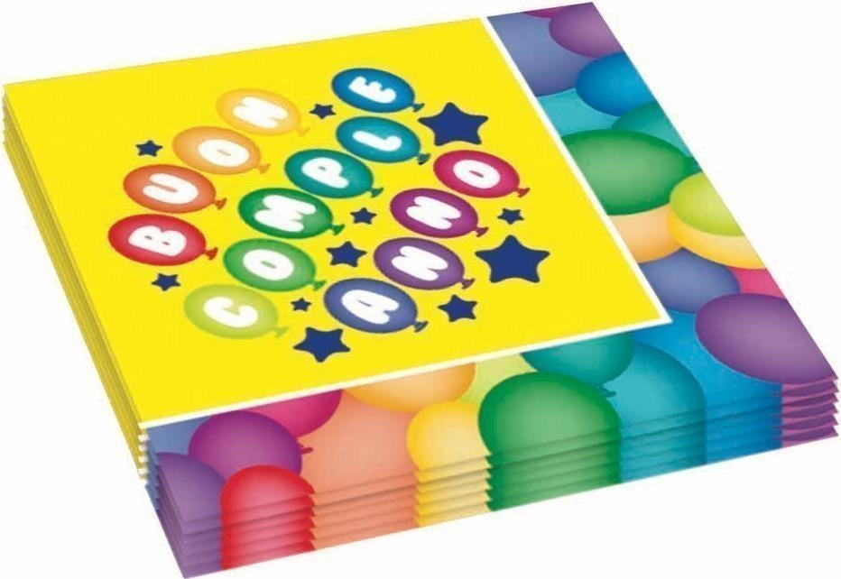Giocoplast: Buon Compleanno - 20 Tovaglioli