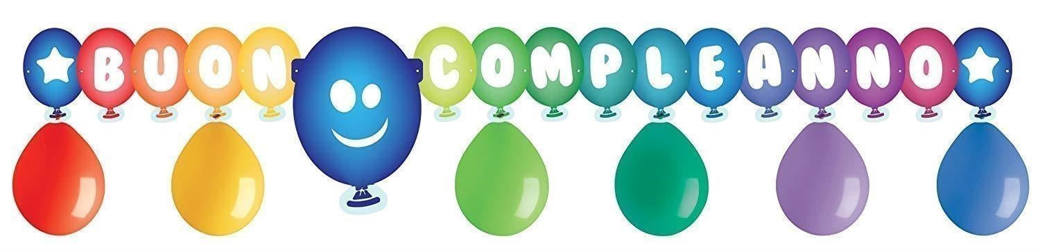 Giocoplast: Kit Festone Buon Compleanno Con Palloncini Cf 6+1