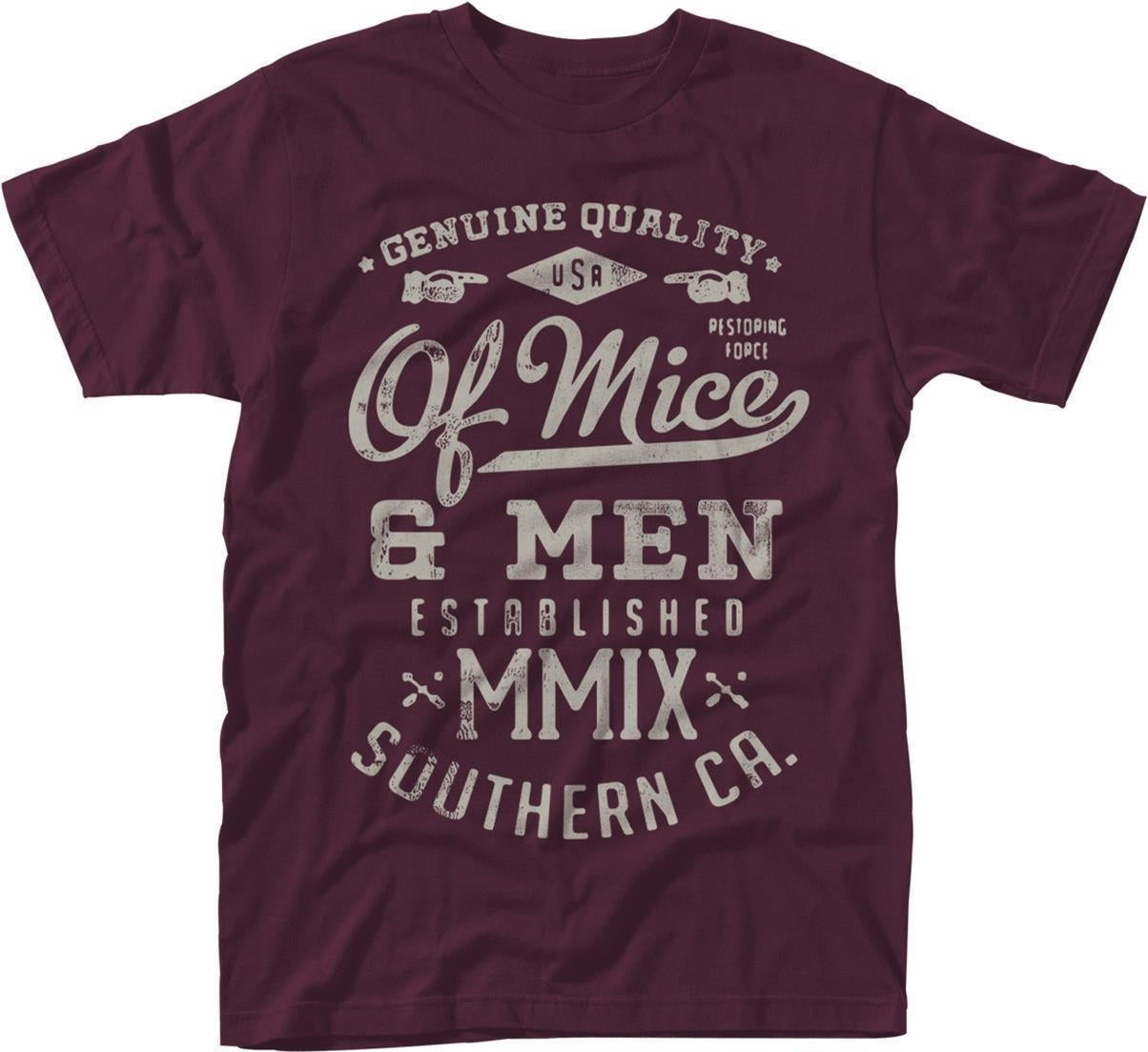 Of Mice & Men: Genuine (Maroon) (T-Shirt Unisex Tg. S)