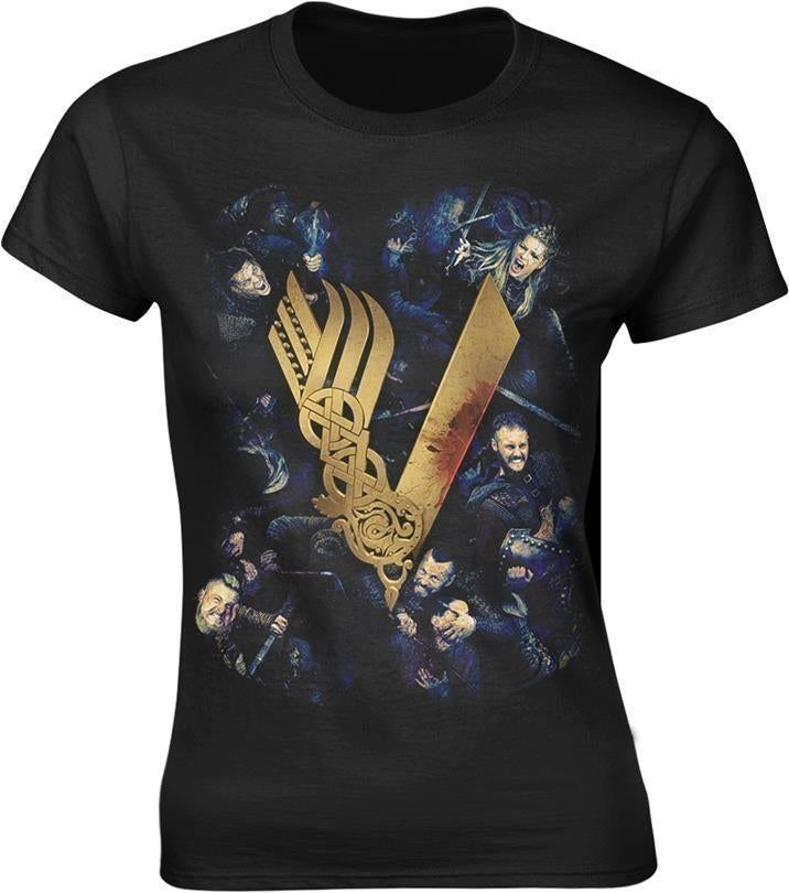 Vikings - Fight (T-Shirt Donna Tg. S)