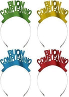 Bigiemme: Party: Tiara Buon Compleanno Cartoncino 8X12 Cm Qs