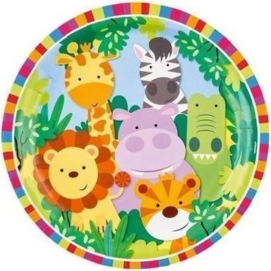 Bigiemme: Party Village: Animali Della Giungla (Piatto Carta 18 Cm )
