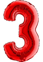 Bigiemme: Pallone Foil 14 - 36 Cm Numero 3 Rosso Q
