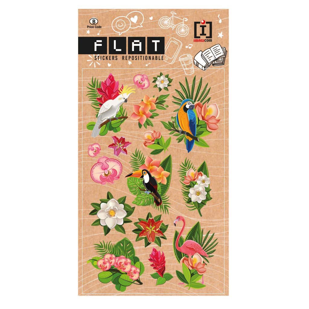 Imagicom: Tropical Sloth: Flat - Flowers