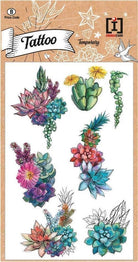 Imagicom: Tropical Sloth: Tattoo Flowers Bouquet