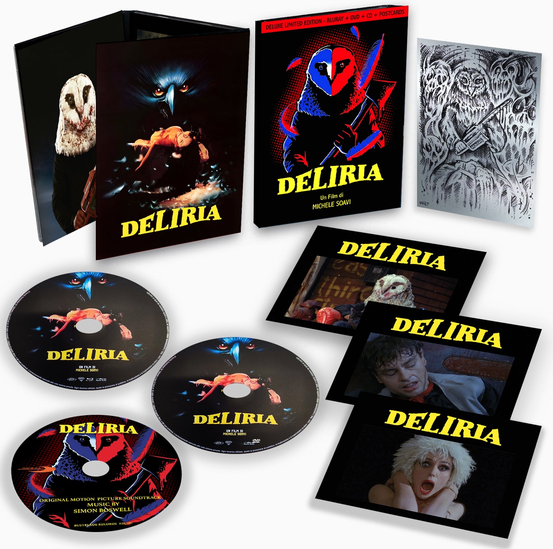 Deliria (Deluxe Box Edition) (Blu-Fay + Dvd + Cd + 3 Postcard + Silver Postcard)