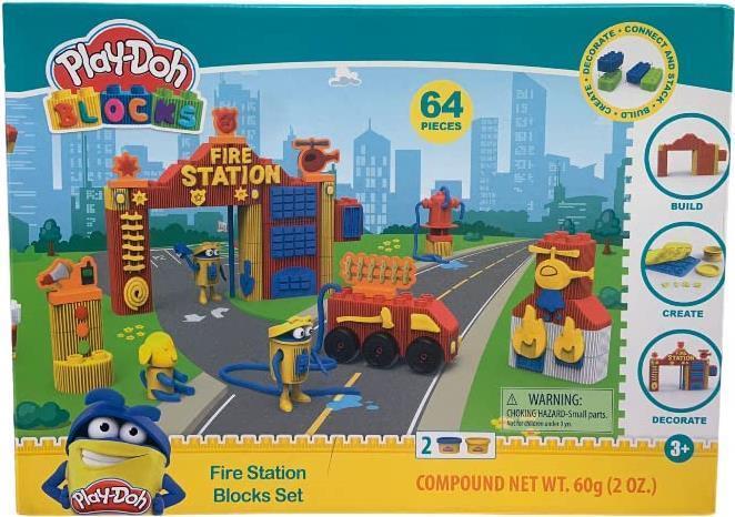 Playdoh: Grandi Giochi - Bloks - Stazione Dei Pompieri 64 Pz.